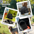 Load image into Gallery viewer, Pet Stroller, 3 in 1 Folding Dog Stroller Pram w/ 4 Wheels, Detachable Carrier, Storage Basket, Cup Holder, Safety Leashes, for Mini Dogs, Cats, Black
