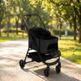Load image into Gallery viewer, Dog Stroller, 3 in 1 Foldable Pet Stroller for Small Puppy Cat with Detachable Travel Carrier, 4 Wheels Dog Pram with Storage Basket, Seat Leashes, Mesh Window, Black