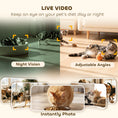 Load image into Gallery viewer, Automatic Cat Feeder with Camera, 2.4G WiFi, Smart APP Control 4L Pet Feeder 1-10 Meals with 2-Way Audio, Night Vision, Anti-Clogging, 10s Meal Call Back, Dual Power Supply, Detachable Clean