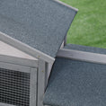 Load image into Gallery viewer, Wooden Rabbit Hutch Outdoor, Double Tier Guinea Pig Hutch, Small Animal House Water-Resistant Roof Ramp 147 x 54 x 84 cm, Grey