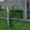 Load image into Gallery viewer, PawHut 58" Rabbit Hutch, Wooden Bunny Hutch, Guinea Pig Cage, Small Animal Enclosure with Run Area, Removable Tray, Asphalt Roof, Lockable Doors and Ramp, Dark Gray