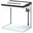 Load image into Gallery viewer, Aquarium, 13L Glass Fish Tank with Filter, LED Lighting, Water Pump, for Bettas, Guppies, Mini Parrot Fishes, Shrimp, Goldfish, 29 x 20 x 30.5cm