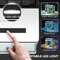 Load image into Gallery viewer, Aquarium, 13L Glass Fish Tank with Filter, LED Lighting, Water Pump, for Bettas, Guppies, Mini Parrot Fishes, Shrimp, Goldfish, 29 x 20 x 30.5cm