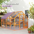 Load image into Gallery viewer, Catio Outdoor Cat Enclosure Wooden Feral House with Weatherproof Canopy, Bridges, Resting Boxes, Platforms, for 3-6 Cats, Orange
