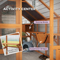 Load image into Gallery viewer, Catio Outdoor Cat Enclosure Wooden Feral House with Weatherproof Canopy, Bridges, Resting Boxes, Platforms, for 3-6 Cats, Orange