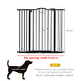 Load image into Gallery viewer, Pressure Fit Dog Stair Gate No Drilling Safety Gate Auto Close for Doorways, Hallways, 74-100cm Adjustable, 94cm Tall, Black
