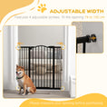 Load image into Gallery viewer, Pressure Fit Dog Stair Gate No Drilling Safety Gate Auto Close for Doorways, Hallways, 74-100cm Adjustable, 94cm Tall, Black