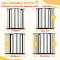 Load image into Gallery viewer, Pressure Fit Dog Stair Gate No Drilling Safety Gate Auto Close for Doorways, Hallways, 74-100cm Adjustable, 94cm Tall, Black