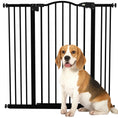 Load image into Gallery viewer, Pressure Fit Dog Stair Gate No Drilling Safety Gate Auto Close for Doorways, Hallways, 74-100cm Adjustable, 94cm Tall, Black