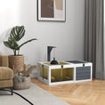 Load image into Gallery viewer, Tortoise House, Wooden Tortoise Table, Tortoise Enclosure with Wooden Lamp Holder, Openable Lids, Pull-Out Trays - Grey