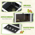 Load image into Gallery viewer, PawHut Tortoise Habitat, Wooden Tortoise House, Indoor Outdoor Tortoise Enclosure with Lamp Holder, Pull-out Waterproof Trays, Openable Lids, Gray