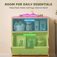 Load image into Gallery viewer, Dog Feeding Station with Storage, Hidden Pet Feeding Station with 2 Elevated Bowls, Tilt Out Storage Cabinet, Slow Feeder Mat, Dog Food Storage Cabinet for Small Medium, Oak