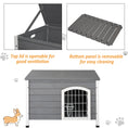 Load image into Gallery viewer, PawHut 31"L Wooden Decorative Dog Cage Kennel Wire Door with Lock Small Animal House with Openable Top Removable Bottom Gray