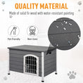 Load image into Gallery viewer, PawHut 31"L Wooden Decorative Dog Cage Kennel Wire Door with Lock Small Animal House with Openable Top Removable Bottom Gray