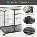 Load image into Gallery viewer, Metal Dog Cage Kennel Locking Door & Wheels Removable Tray Openable Top For Extra Large Pets 125 x 76 x 81 cm