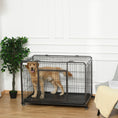 Load image into Gallery viewer, Metal Dog Cage Kennel Locking Door & Wheels Removable Tray Openable Top For Extra Large Pets 125 x 76 x 81 cm