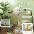 Load image into Gallery viewer, PawHut Cat Tree Tower, 35 Inch Modern Cat Tree for Indoor Adult Cats with Wooden Natural Branch Scratching Posts, Cat Bed & Rope Cat Toy, Brown