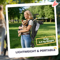Load image into Gallery viewer, Pet stroller for Miniature Dogs, Foldable Dog Stroller with Shoulder Strap, 4 Wheels Pet Pram with Storage Bag, Cup Holder, Light Grey