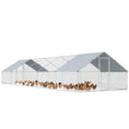 Load image into Gallery viewer, Large Chicken Coop Metal Chicken Run with Waterproof and Anti-UV Cover, Spire Shaped Walk in Fence Cage Hen House for 30-40 Hens, for Outdoor Yard Farm, 1" Tube Diameter, 33' x 10' x 6.4'