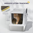 Load image into Gallery viewer, XL Stainless Steel Cat Litter Box with Lid, Extra Large Enclosed Metal Litter Box for Big Cats with Scoop, Flip Top, Easy Clean & No Odors, Non-Sticky