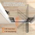 Charger l'image dans la visionneuse de la galerie, 63" Extra Tall Pet Gate for Cats and Dogs, 30-41" Wide Adjustable Pressure Mounted Baby Gate for Doorways, Hallways, Stairs, Includes 2 Extensions, No Drilling, Auto Close