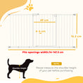 Load image into Gallery viewer, Dog Gate Stair Gate Pressure Fit Pets Barrier Auto Close for Doorway Hallway, 74-148cm Wide Adjustable, White