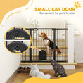 Load image into Gallery viewer, 30"-52" Extra Wide Pet Gate with Small Door, 35"H Dog Gate with Safety Gate Barrier, Stair Pressure Fit, Auto Close, Double Locking, for Doorways, Hallways, White