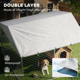 Load image into Gallery viewer, Outdoor Dog Kennel Dog Run with Waterproof, UV Resistant Cover, Dual Lock and Flexible Door for Small and Medium Sized Dogs, Chickens, Ducks, 7.5' x 7.5' x 5.6', Silver