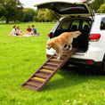 Load image into Gallery viewer, Dog Stairs for Car Truck SUV, Foldable Dog Ramp for Medium Small Dogs, Folding Pet Stairs with Non-slip Strips & Pads, Supports Up to 150 lbs (10 Steps), Brown