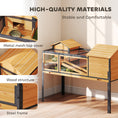 Load image into Gallery viewer, Tortoise House with 2 Rooms, Wooden Reptile Enclosure Habitat with Clear Windows, Ramps, Openable Top, Built-in Tray, with Stand Legs for Indoor Use, Yellow