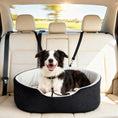 Load image into Gallery viewer, Dog Car Seat for Small Medium Pets, Dog Car Bed with Cushion and Safety Belt, Detachable and Washable Pet Bed for Puppy Under 33lbs, Black