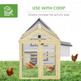 Load image into Gallery viewer, Chicken Run, Wooden Large Chicken Coop with 3 Perches and 2 Doors, Outdoor Poultry Cage for Backyard, Farm, for 1-3 Poultry, Rabbits, Ducks, 55" x 35" x 42"