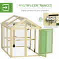 Load image into Gallery viewer, Chicken Run, Wooden Large Chicken Coop with 3 Perches and 2 Doors, Outdoor Poultry Cage for Backyard, Farm, for 1-3 Poultry, Rabbits, Ducks, 55" x 35" x 42"