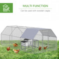 Load image into Gallery viewer, Large Chicken Coop Metal Chicken Run with Waterproof and Anti-UV Cover, Flat Shaped Walk in Fence Cage Hen House for Outdoor and Yard Farm Use, 1" Tube Diameter, 9.2' x 18.7' x 6.4'