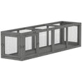Load image into Gallery viewer, Outdoor Cat Tunnel, 59" Wooden Play Cat Enclosure, Extendable Pet Run with 3 Doors, for Indoor and Outdoor Use, for Kitty, Puppy, Gray