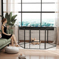 Load image into Gallery viewer, Dog Playpen, Wide 31.5"W Heavy-Duty Metal Puppy Play Pen, Pet Exercise Fences for Outside and Indoor, DIY Design with Door for Medium Dogs, 6 Panels, 31.5"H
