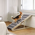 Load image into Gallery viewer, Dog Ramp for Couch, Foldable Pet Ramp for Small to Large Dog, 4 Adjustable Height from 16" to 23.5", Pet Steps with Non-Slip Carpet for Bed and Sofa