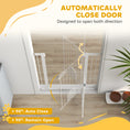 Load image into Gallery viewer, 30"-41" Extra Wide Pet Gate with Small Door, 35"H Dog Gate with Safety Gate Barrier, Stair Pressure Fit, Auto Close, Double Locking, for Doorways, Hallways, White
