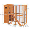 Load image into Gallery viewer, Large Catio Outdoor Cat Enclosure Weatherproof Cat House with Cat Condo, Indoor Wooden Cat Cage Pet Kennel, 77"L x 38"W x 69"H, Orange