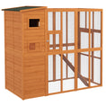 Load image into Gallery viewer, Large Catio Outdoor Cat Enclosure Weatherproof Cat House with Cat Condo, Indoor Wooden Cat Cage Pet Kennel, 77"L x 38"W x 69"H, Orange