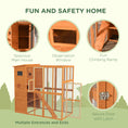 Load image into Gallery viewer, Large Catio Outdoor Cat Enclosure Weatherproof Cat House with Cat Condo, Indoor Wooden Cat Cage Pet Kennel, 77"L x 38"W x 69"H, Orange