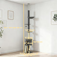 Load image into Gallery viewer, Floor to Ceiling Cat Tree, 5-Tier Cat Tower Adjustable Height 87"-94.5" with Sisal Scratching Post, Condo, Hammock, Ramp, Perches, Climbing Activity Center for Indoor Kitten