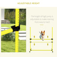 Load image into Gallery viewer, PawHut 4 Piece Dog Agility Training Equipment for Dog Agility Course with Adjustable Height Jump Bars, Included Carry Bag, & Displacing Top Bar, Yellow