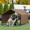 Load image into Gallery viewer, Dog Shade Shelter, Portable Pet Tent, Water Resistant Dog House for Shade Protection, Outdoor, Garden, Patio, Backyard, Brown