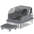 Load image into Gallery viewer, Stainless Steel Cat Litter Box with Flip Lid, XXL Enclosed Litter Box, High Sided, Step, Metal Scoop, 2 Deodorizing Bags, Easy Clean, Anti-Leak, Odor Control, for Multi & Big Cats, 28"x20"x18"