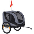 Load image into Gallery viewer, Steel Dog Bike Trailer Pet Cart Carrier for Bicycle Kit Water Resistant with Hitch Coupler Travel Grey and Black