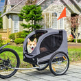 Load image into Gallery viewer, Steel Dog Bike Trailer Pet Cart Carrier for Bicycle Kit Water Resistant with Hitch Coupler Travel Grey and Black