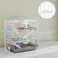 Load image into Gallery viewer, 3-Tier Hamster Cage, Portable Gerbil Cage with Exercise Wheel, Tunnel, Water Bottle, Food Dish, Hut, Ramp, for Dwarf Hamsters, Mouse, 17.7" x 11.8" x 17.7", Grey