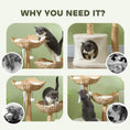 Load image into Gallery viewer, PawHut Cat Tree, 37" Cat Tower for Indoor Cats, Modern Cat Tree with Wooden Scratching Posts, Cat Condo, Cat Beds, Toy Balls, Washable Cushions, Anti-Tip Kit, Tree for Kittens & Adult Cats