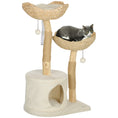 Load image into Gallery viewer, PawHut Cat Tree, 37" Cat Tower for Indoor Cats, Modern Cat Tree with Wooden Scratching Posts, Cat Condo, Cat Beds, Toy Balls, Washable Cushions, Anti-Tip Kit, Tree for Kittens & Adult Cats